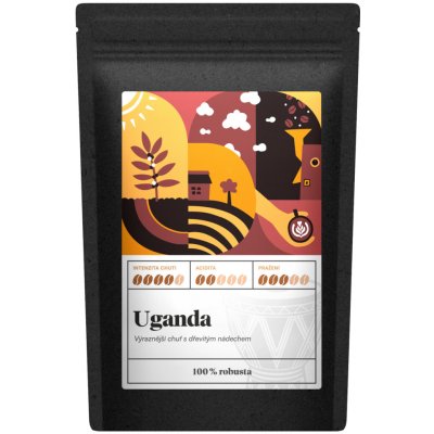 Kafčo čajda Uganda jednodruhová káva robusta zrnková 1 kg – Hledejceny.cz