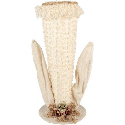 Clayre & Eef Béžová dekorace busta zaječí uši s kloboukem Fancy - 24*17*50 cm – Hledejceny.cz