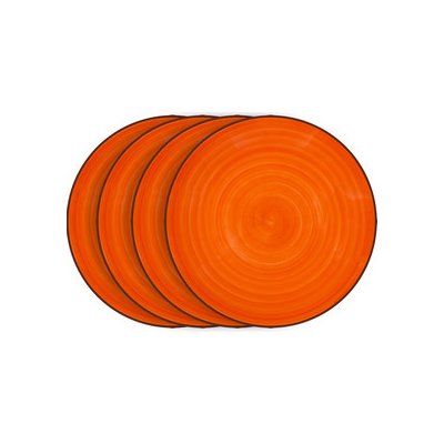 LAMART Set oranžových dezertních talířů HAPPY 4 ks