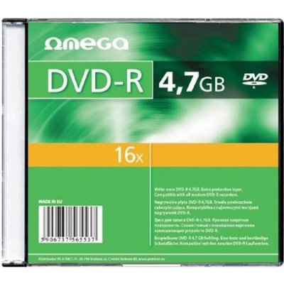Platinet Omega DVD-R 4,7GB 16x, slim case, 10ks (56818)