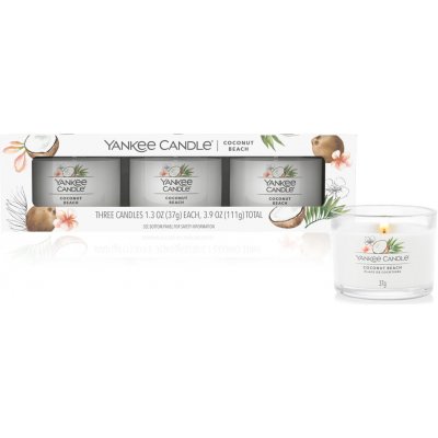 Yankee Candle Coconut Beach 3 x 37 g – Zboží Dáma