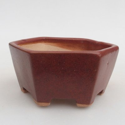 E-bonsai keramická bonsai miska 9,5 x 9 x 4,5 cm hnědá – Zboží Dáma