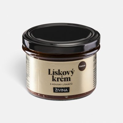 ŽIVINA Lískový krém Kakao s kousky lískáčů 220 g – Sleviste.cz