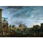 Obrazy - Vernet, Claude Joseph: Sportovní soutěž u Tiberu v Římě - reprodukce obrazu – Hledejceny.cz