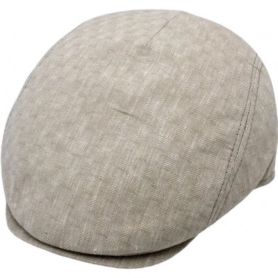 Fiebig Headwear since 1903 Pánská letní lněná bekovka se šachovnicovým vzorem béžová – Hledejceny.cz