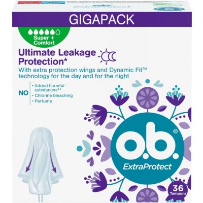 O.B. Extra Protect Super + Comfort tampony 36 ks – Sleviste.cz