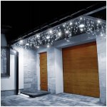 SPRINGOS LED krápníky 14,5m 300LED IP44 studená bílá + záblesky – Zboží Dáma