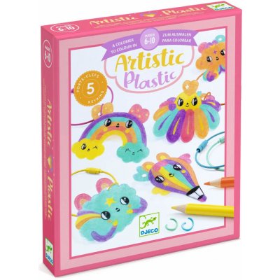 DJECO Artistic Plastic Kawaii přívěsky na klíče z magického plastu – Zboží Mobilmania