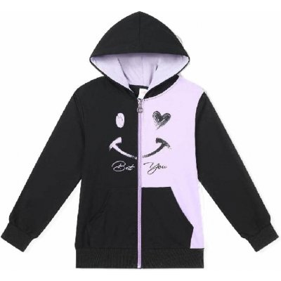 Dívčí mikina na zip s kapucí fialková – Sleviste.cz