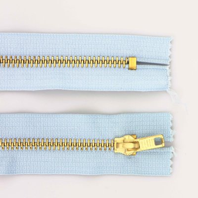 Kovový zip nedělitelný 10 cm, Ø 6 mm světle modrý – Zboží Mobilmania