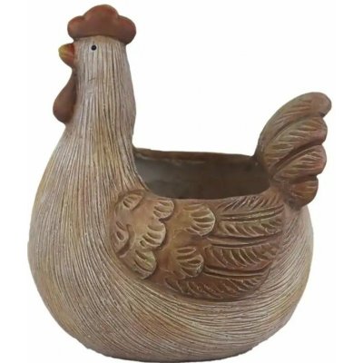 Velikonoční dekorace slepice obal na květiny hnědá, 25x20,2x28,3 cm – Hledejceny.cz
