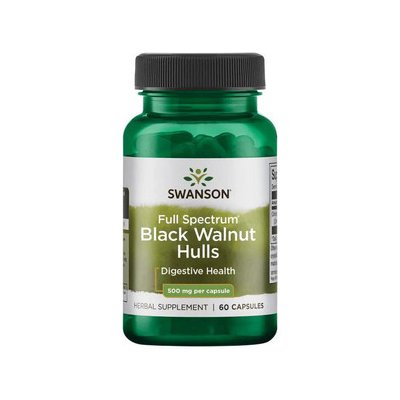 Swanson Black Walnut Hulls 500 mg 60 kapslí
