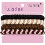 Sada barevných gumiček do vlasů Sibel Twisties - béžové/hnědé, 4 ks (P050353) – Sleviste.cz