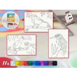 Radost v písku Základní sada PTÁCI Barevné pískování obrázků A5 – Zboží Dáma