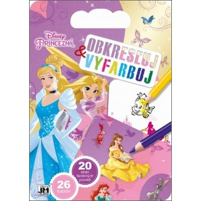 Obkresluj a vybarvuj Disney Princezny