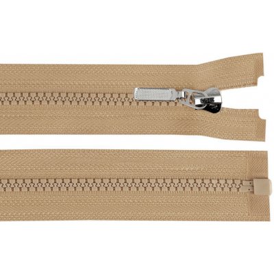 Kostěný zip No 5 délka 70 cm s ozdobným jezdcem, malé, 308 hnědá přírodní – Hledejceny.cz