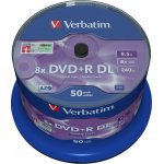 Verbatim DVD+R DL 8,5GB 8x, AZO, spindle, 50ks (43758) – Zboží Mobilmania