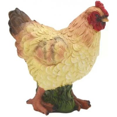 Dekorace - Slepička poly 15cm hnědobílá – Hledejceny.cz