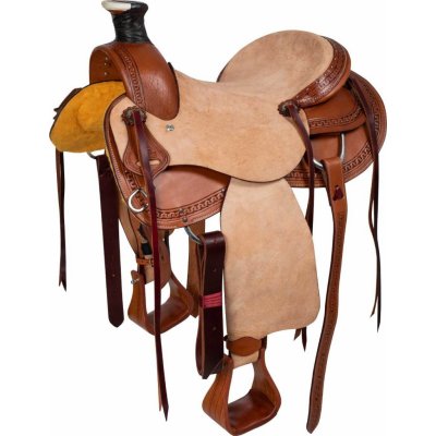 McBryan Westernové sedlo Wade s krajovým zdobením přírodní – Zboží Dáma