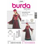 Střih Burda číslo 2509 středověké šaty, klobouk se závojem – Sleviste.cz