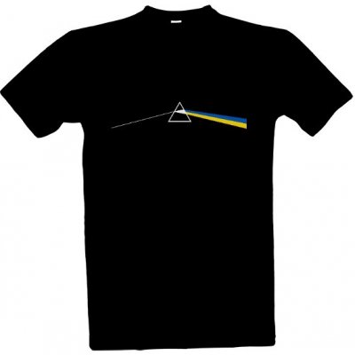 Tričko s potiskem The Dark Side of the Moon Pink Floyd Ukrajina pánské Černá