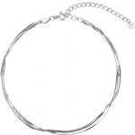 Evolution Group Trojitý stříbrný řetízek na nohu hádě 16002.1 – Zboží Dáma