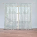 Sablio Záclony Bílé lístky: 2ks 150x250cm – Hledejceny.cz