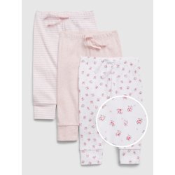 GAP Baby tepláky mix organic 3 ks Růžová