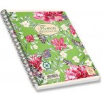 Pigna kroužkový blok Nature Flowers A4 linkovaný 60 listů – Zboží Dáma