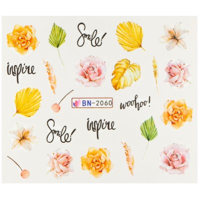 BIO nails Vodolepka BN 2060 květy a nápisy – Hledejceny.cz