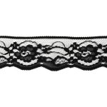 Krajka pevná 35mm černá polyamid - metráž – Zboží Dáma