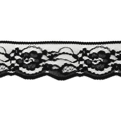 Krajka pevná 35mm černá polyamid - metráž – Zboží Dáma