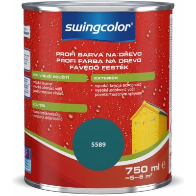 Swingcolor Profi Barevný email na dřevo 0,75 l polomatná karibská modrá – Zboží Mobilmania