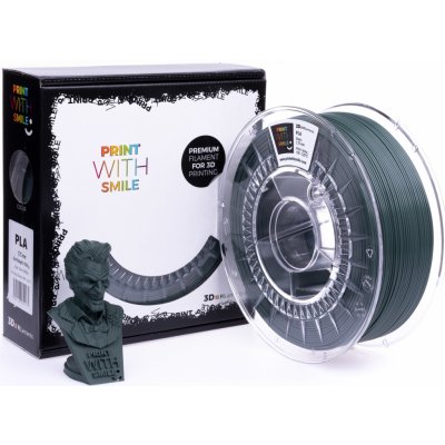 Print With Smile PLA – Dark Green 1,75 mm; 1 kg – Zboží Živě