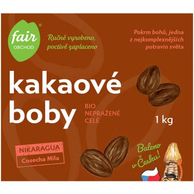 Fairobchod Bio nepražené kakaové boby Nikaragua Cosecha Mila 1 kg – Zboží Mobilmania