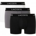 Lacoste Microfiber Trunks 3-Pack Black/Lead Grey-White – Zbozi.Blesk.cz