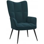 vidaXL 328083 relaxační modré samet – Zboží Dáma