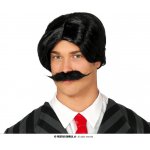 Fiestas Guirca Černá paruka s vousy Rodina Addamsova – Zboží Mobilmania