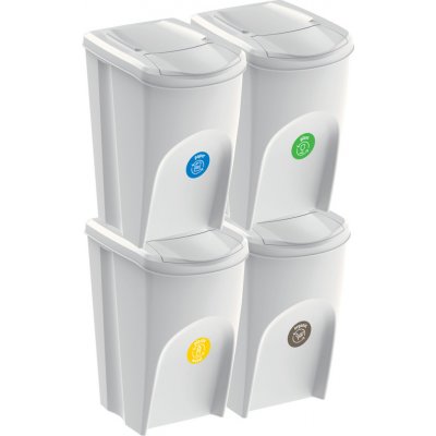 Prosperplast Sortibox 4 x 35 l popelavý – Zboží Dáma