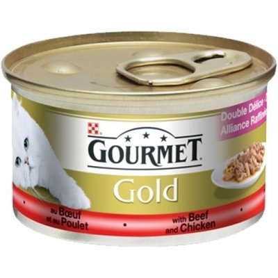 Gourmet Gold hovězí & kuřecí kousky 85 g