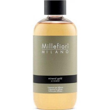 Millefiori Milano Natural Minerální zlato Náplň difuzéru pro vonná stébla 250 ml