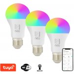 Immax NEO LITE SMART sada 3x žárovka LED E27 9W RGB+CCT barevná a bílá, stmívatelná, Wi-Fi, TUYA – Hledejceny.cz