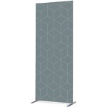 Jansen Display Potištěná látková dělící stěna Deco 85-200 Hexagon šedý ECO, 870 x 2020 mm – Zboží Živě