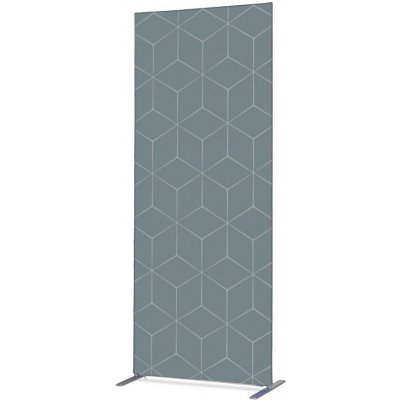 Jansen Display Potištěná látková dělící stěna Deco 100-200 Hexagon šedý ECO, 1020 x 2020 mm – Zboží Živě
