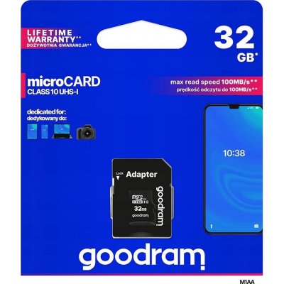 Goodram microSDHC 32 GB UHS-I M1A4-0320R11 – Zbozi.Blesk.cz