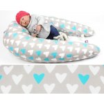 Kojicí polštáře Matýsek Kojicí těhotenský polštář Maxi SRDCE MODRÉ – Zboží Dáma