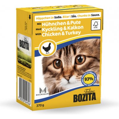 Bozita Feline omáčka kuřecí a krůtí 12 x 370 g