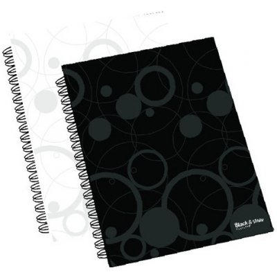 Karton P+P Black & White Kroužkový blok A4 bílý – Zboží Mobilmania