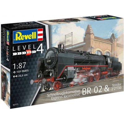 Revell Express locomotive BR 02 & Tender 22T30 Plastic ModelKit lokomotiva 02171 1:87 – Zbozi.Blesk.cz