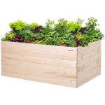 Atmowood Dřevěný vyvýšený záhon 140 x 80 x 60 cm hnědý – Sleviste.cz